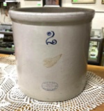 2 quart Red Wing Crock with Small Crack