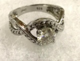Sterling Silver CZ Ring Size 7 #25A