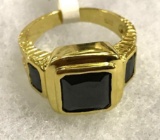 Black Sapphire Ring Size 10