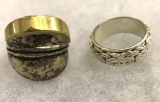 2 Sterling Silver Rings size 6 and 7