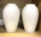 Pair of Lenox Vases with Gold Trim