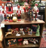 3 Shelves of Christmas Decorations
