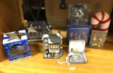 Houses, Nativity Set, waterford Ornament etc