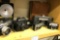 6 Old Cameras and Accessories- Vivitar, Instamtic, Land Camera, Yashica Etc