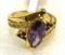 Marquise Cut Purple Amethyst Ring Size 8