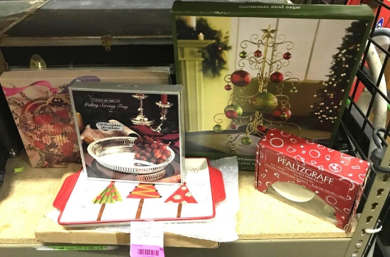 Christmas Platters, Ornament Tree etc