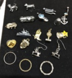 Rings, Pendants and Medal Monopoly Pieces