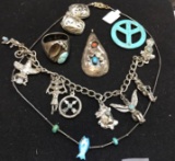 Lot of Turquoise Jewelry ( Some is Silver)