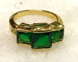 Green Emerald Ring Size 8