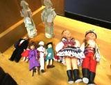 Lot of Vintage Dolls and Ceramic Figurines