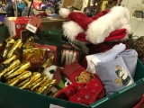 Christmas Lot- Bows, Towels, Candles, Hats Etc