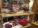 2 Shelves of Christmas Decorations