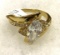 Marquise Cut White Topaz Ring Size 9