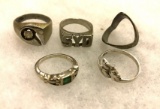 5 Sterling Silver Rings