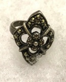 Sterling Silver Onyx ring size 5