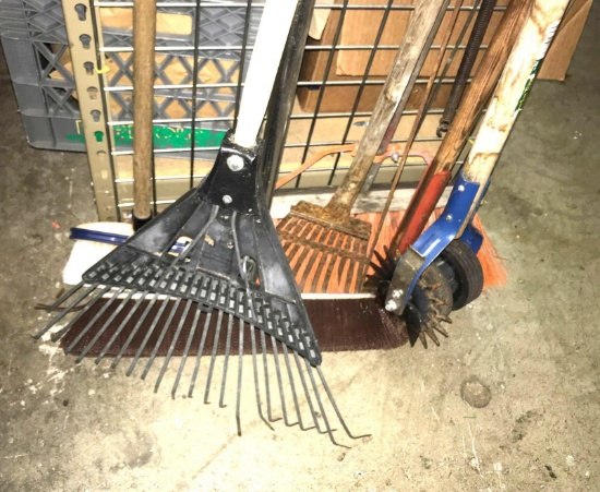 Lot of Yard tools- Rack, Edger, Brushes etc