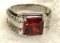 Garnet Red Ruby Ring Size 8