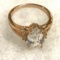 Marquise Cut White Zircon Ring Size 9