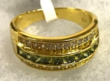 Green Peridot Ring Size 12