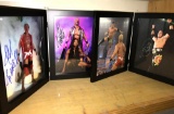 4 autographed Wresting Photos