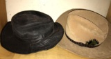 1 Leather Hat and Suede Hat
