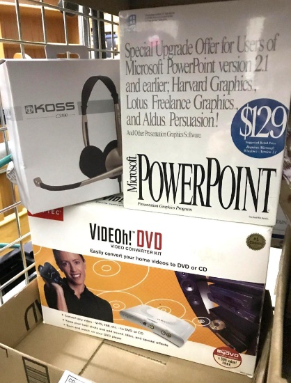 Video DVD Converter, New Power Point and Speaker Headset