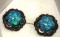 Blue Fire Opal Stud Earrings