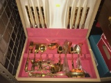 2 Flatware Boxes with Flatware