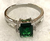 Green Emerald Ring Size 10