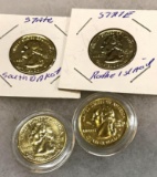 4 Gold State Quarters