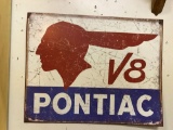 Metal Pontiac Sign