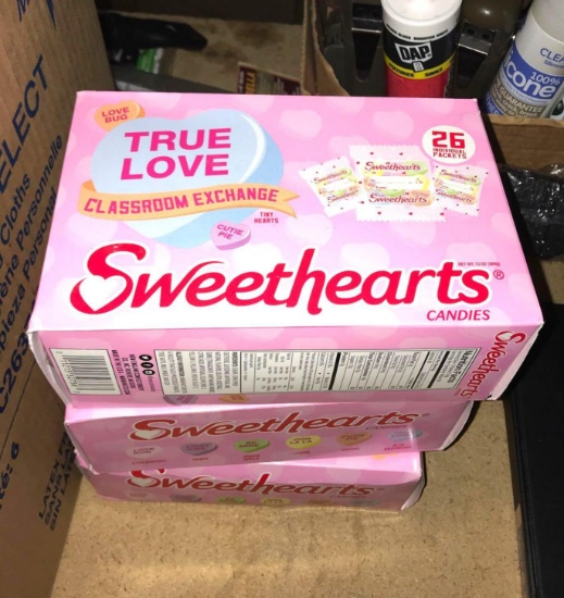 3 Boxes of Sweet Hearts (26 In Each Box)
