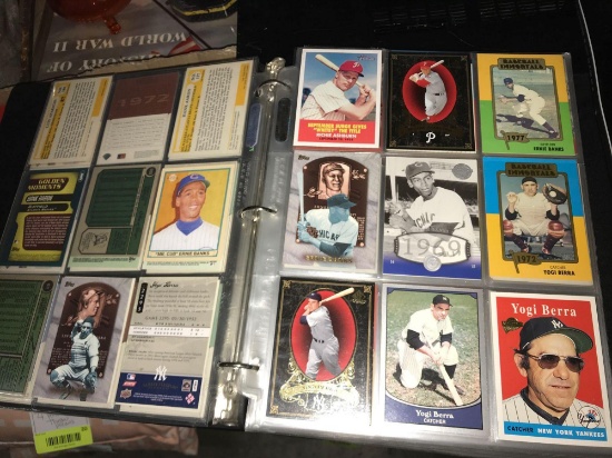 Binder Full of Old Hall of Famer Baseball Cards
