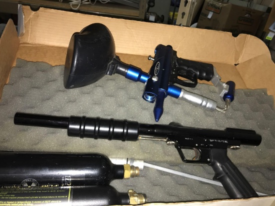 2 Paint Ball Guns and Accessories