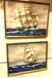 Pair of Framed Ship Pictures 20