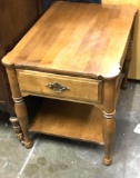 Solid Maple End Table with Drawer