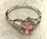Pink Sapphire CZ Ring Size 7