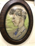 1930's Curved Glass Portrait