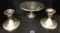 Weighted Sterling Silver Candle Holders and Sterling Silver Dish