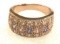 Pink, White, Purple Zircon Rose Gold Color Band Size 7