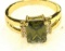 Olive Green Peridot Ring size 9