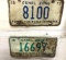 2 1970's Canal Zone License Plates