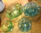4 Piece Green Glassware