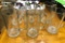 6 Large Glass Beer Mugs