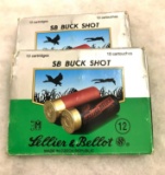 2 Boxes of Sellier and Bellot SB Buck Shot 12 Gauge