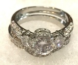 White Sapphire ring set Size 9