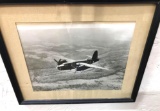 Framed Old Black and White air Plane Photo 13