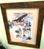 Framed Eagle Picture Signed and Numbered 17