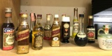 14- 1960's Airplane Mini Alcohol Bottles with Contents
