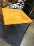 Vintage All Wood Mohogany Card Table